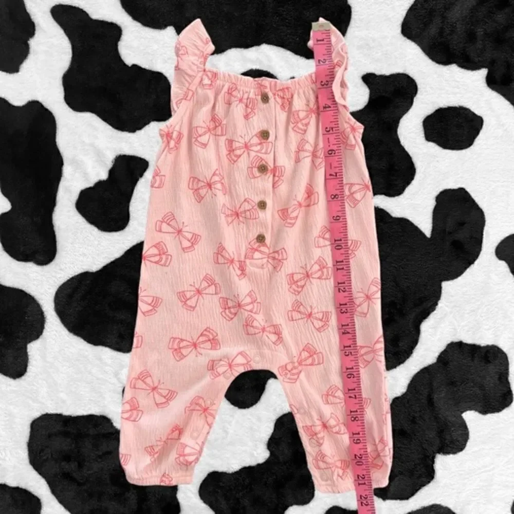 Carter's Baby Girl Pink Butterfly‎ Overall Jumpsuit 6 months